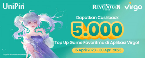Dapatkan Cashback 5.000 Setiap Top Up Game Favoritmu di Aplikasi Virgo!